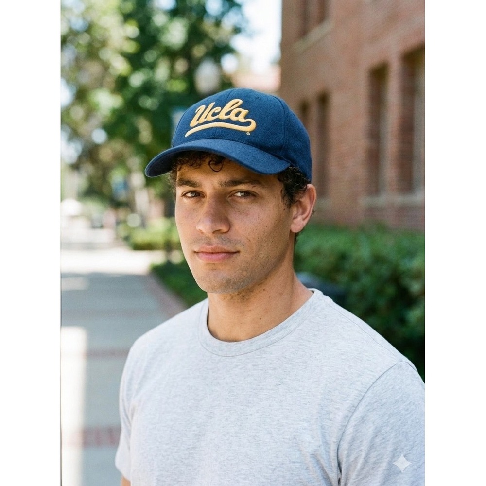Adidas Men's OS UCLA Bruins Blue Vintage 90s Collegiate Script Navy Hat Cap